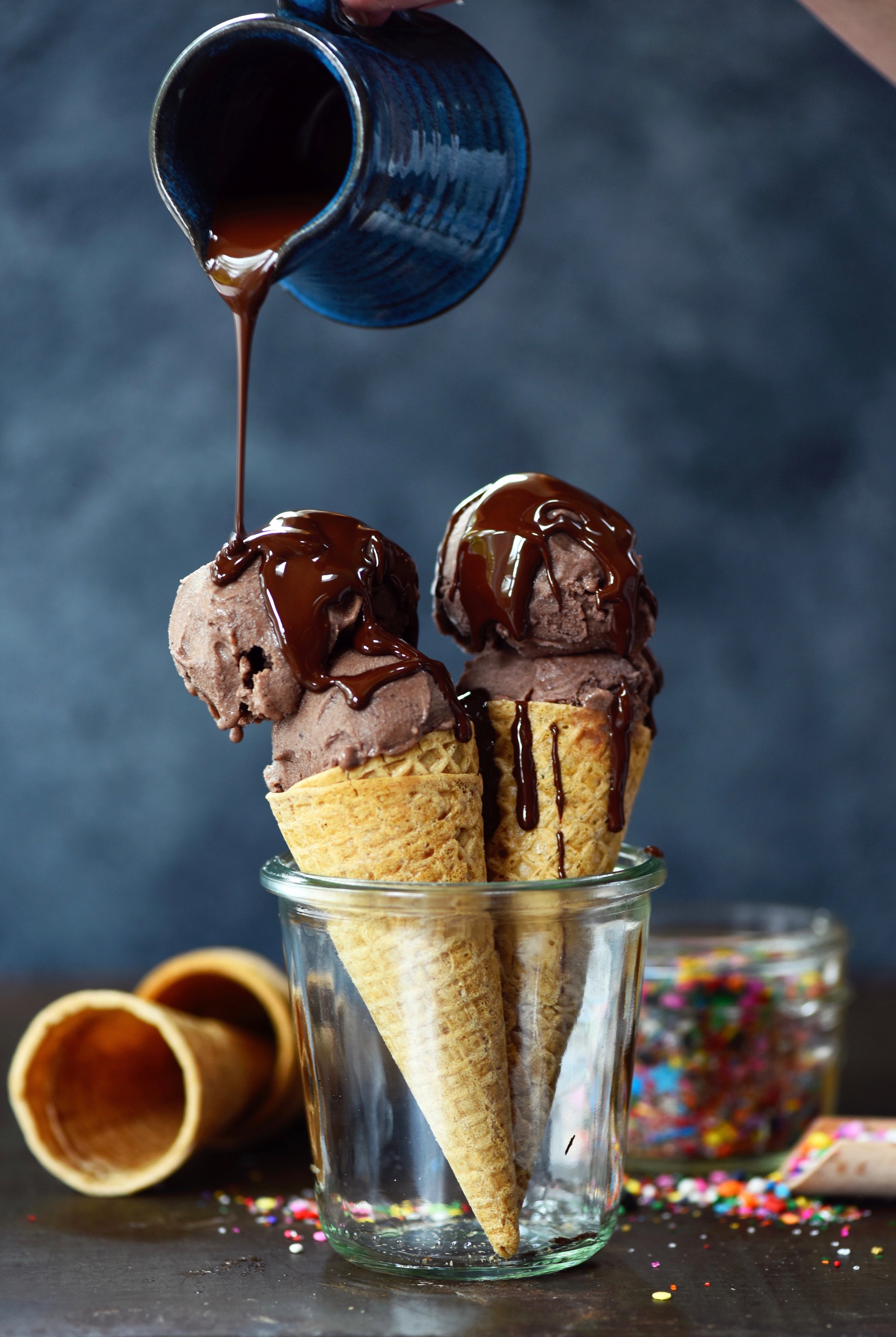 Chocolate Banana Nice Cream with FlavaMix Unsweetened Drinking Chocolate, 900mg Cocoa Flavanols