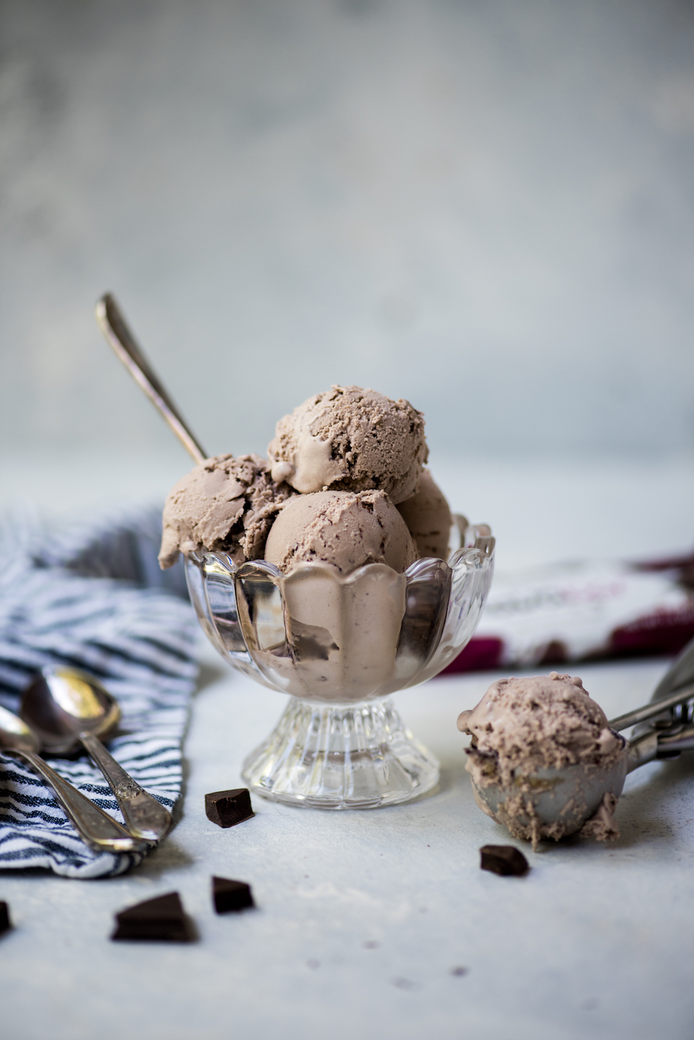 Double Dark Chocolate Vegan Ice Cream with 900mg cocoa flavanols