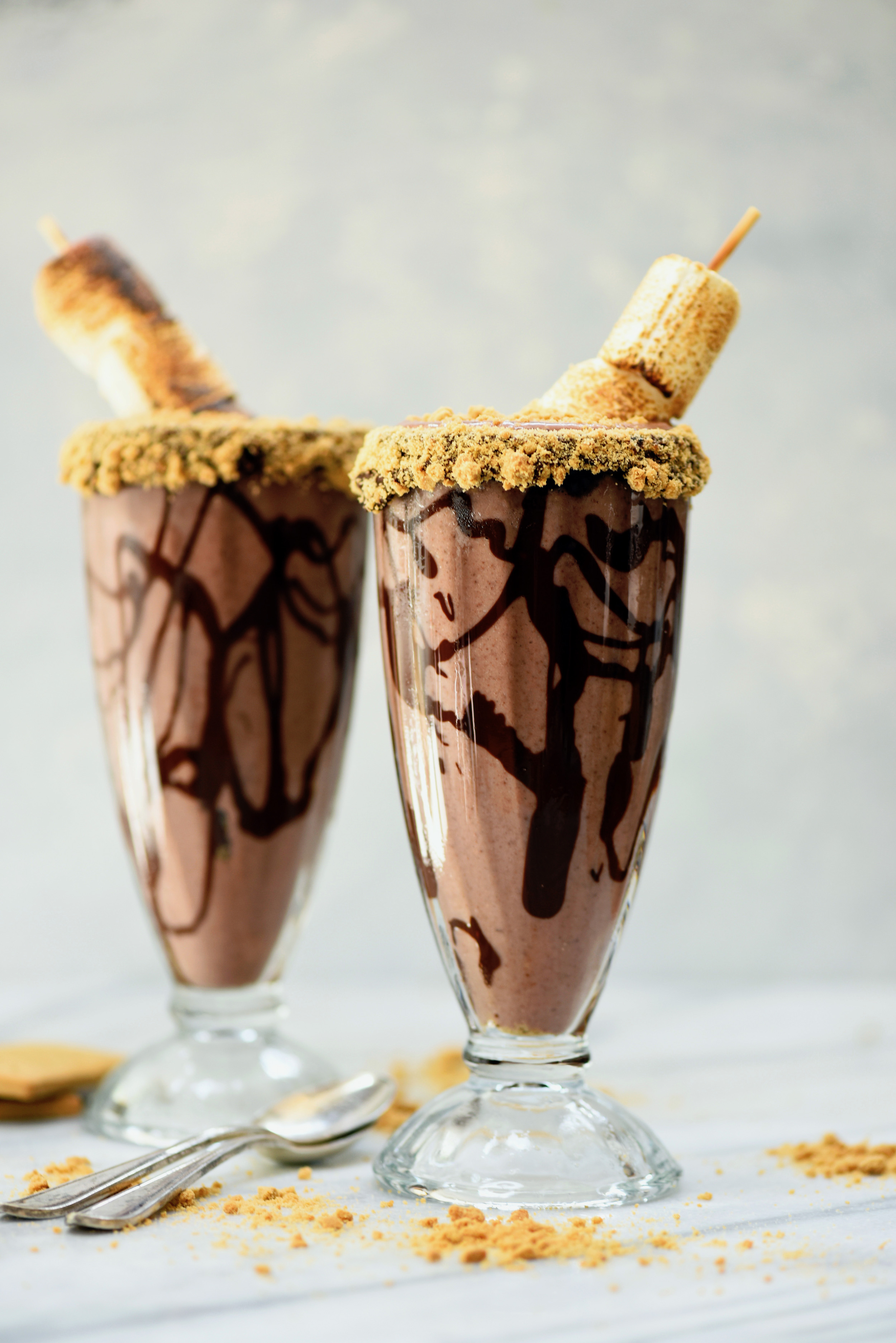 Healthy S'mores Milkshake with FlavaMix Unsweetened Drinking Chocolate, 900mg Cocoa Flavanols