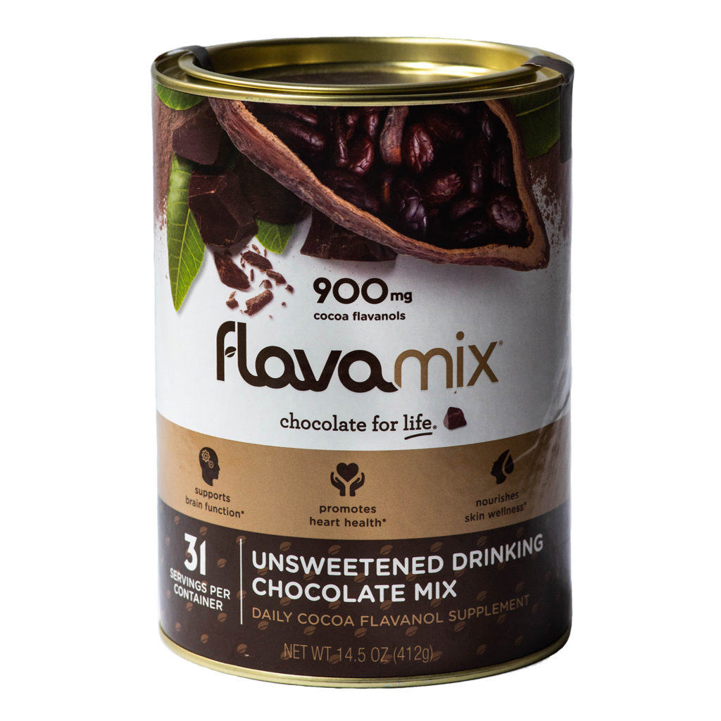 FlavaMix® Unsweetened Drinking Chocolate Mix Canister 31 Servings