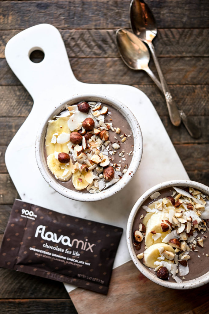 Chocolate Banana Yogurt Smoothie Bowl | Cocoa Flavanol Recipe